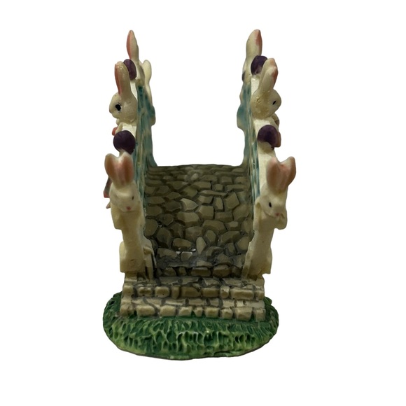 Vintage Bunny Rabbit Bridge Miniature - Picture 3 of 6
